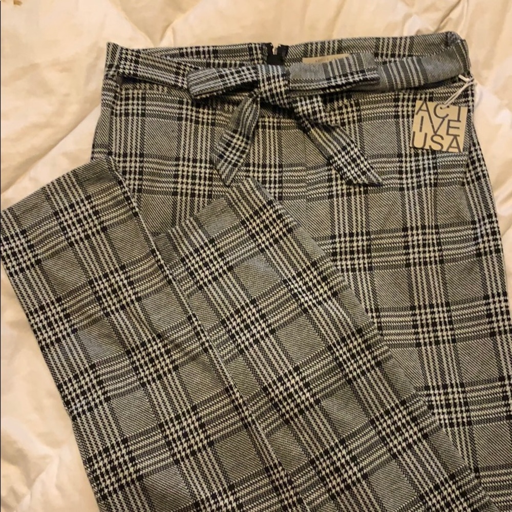 Plaid dress pants